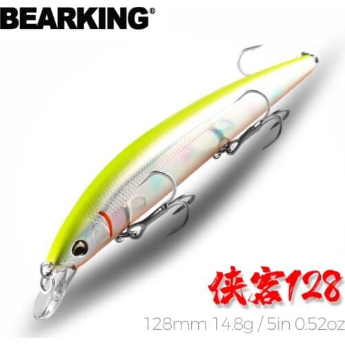 BEARKING 128mm 15g hot model fishing lures hard bait 6color for choose minnow quality professional minnow depth0.5 - 1m