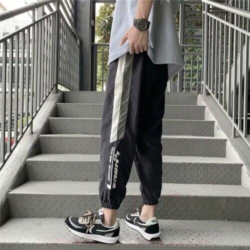 Pants Men Solid Elastic Waist Streetwear Joggers 2020 New Baggy Pants Casual Trousers Men
