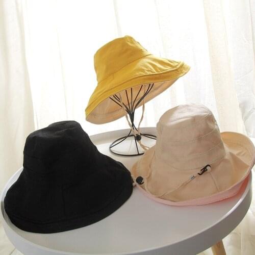 H7411 Children Double-sided Fisherman Cap Spring Summer Kids Sun Protection Travel Bucket Hat Boys Girls Sunshade Sunscreen Caps