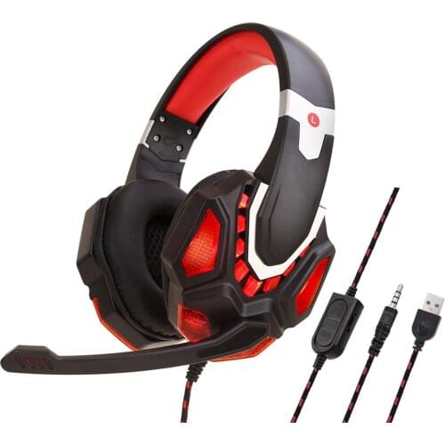 Gaming Headset 3.5mm Wired Stereo Surround Headphone With Mic Fit For PS4 Laptop