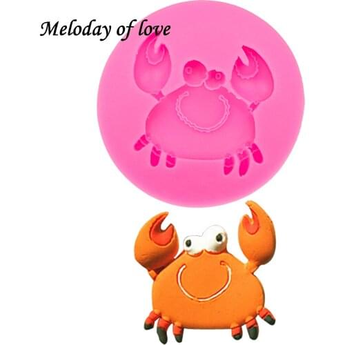 Crab mold Silicone Molds Fondant Chocolate Cake Decorating Tools Cupcake Baking MouldsPolymer Clay Resin T0071