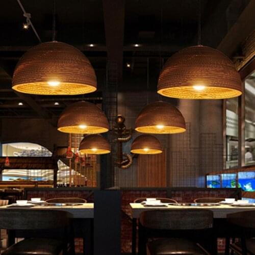 Loft Paper Chandelier Coffee Shop Bar Honeycomb Lamp Indoor house Kitchen Dining room Retro Vintage Hanginglamp Fixtures