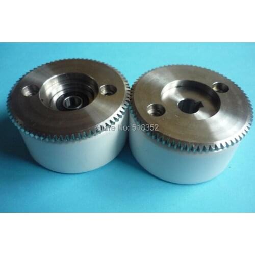 M401 M402 Mitsubishi White Ceramic Pinch Roller Assembly with Bearing and Gear for WEDM-LS Wire Cutting Wear Parts