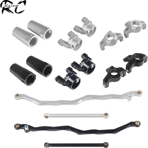 Metal Steering Knuckle Steering Link Set C Hub Carrier Straight Axle Adapter Kit for 1/10 RC Crawler Axial WRAITH RR10 Axle Part