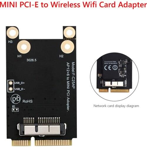 Mini PCI-E to WiFi Converter Board Wireless Adapter for BCM94360CD BCM94331CD BCM94360CS BCM94360CS2Compatible with MacBook Pro