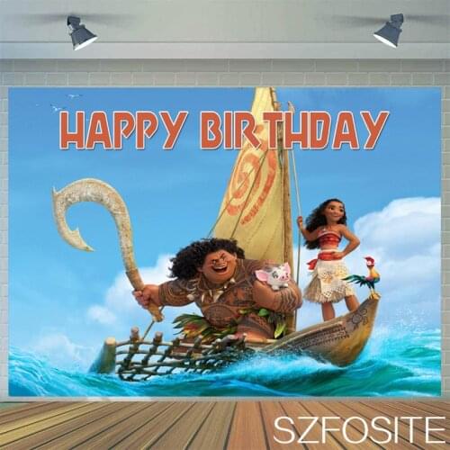 Cartoon Ocean Giant Sailboat Princess Picture Backdrop Children Birthday Party Room Decoration Photography Photo Kids Background