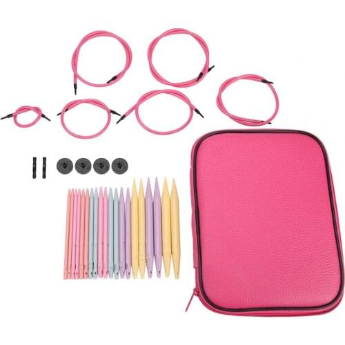 10 Pairs Plastic Change Head Circular Knitting Needle Ring Crochet Hooks Set Woven Tools Sweaters Scarf Household Accessory