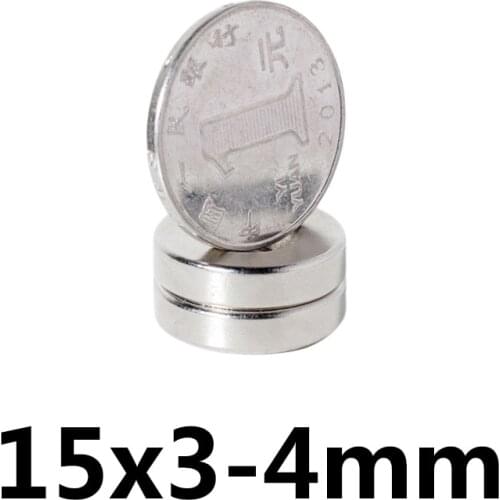 50~200PCS 15X3-4 mm Diameter Magnet 15X3 mm Hole 4mm Small Round Countersunk Magnets 15x3-4mm Neodymium Disc Magnetic 15*3-4 mm