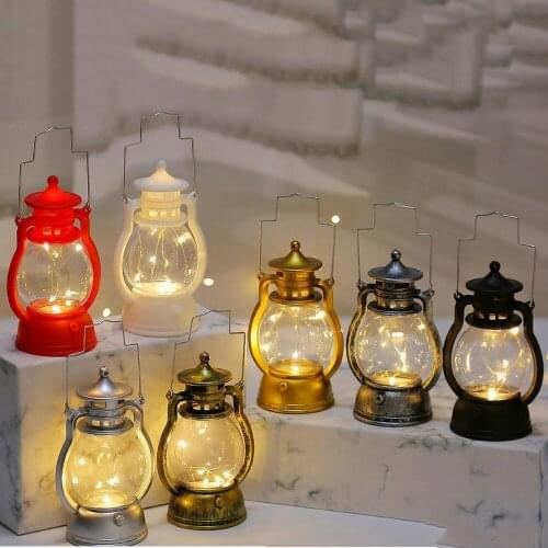 New Led Retro Oil Lamp Energy-Saving Holiday Desktop Bar Coffee Night Decoration Lights Halloween Small Home Party Lantern