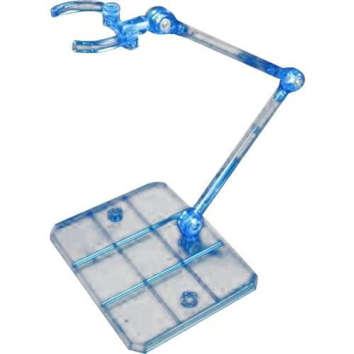 PVC Action Figure Base Stand Display Holder for 1/144 1/100 Gundam Models, Clear