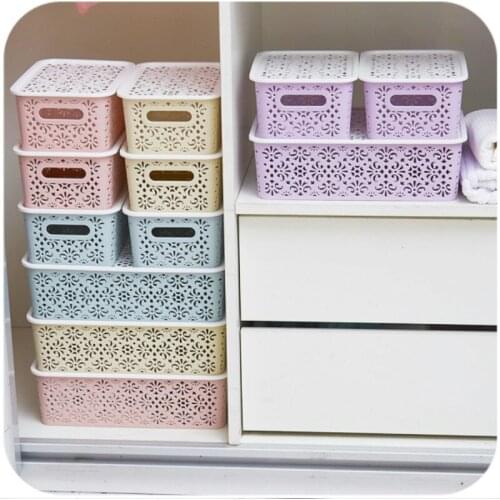 Plastic table top hollow storage basket, underwear storage box, kitchen organizer, clothes, toys storage containers organizers