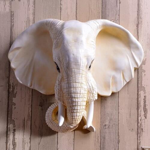 Auspicious Elephant Wall Hanging Wall Decoration Creative Porch Living Room Bar Background Decorative Animal Head EA11