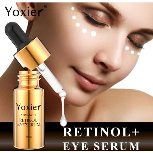 Retinol Eye Serum Anti-Puffiness Eye Bag Anti-Aging Wrinkle Dark Circles Deep Hydration Fine Line Eye Essence Cream Roller TSLM1