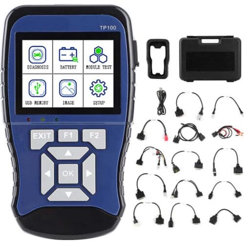 TopDiag TP100 Handheld OBD Scanner Smart Dual System Motorcycle Diagnostic Battery Detector Fit for Honda for Suzuki