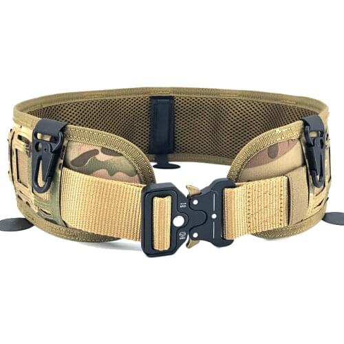 Tactical Airsoft Belt Military Army Combat Battle Belt Men Training Gear Hunting Buckle Quick Release Nylon Molle Waist Belt