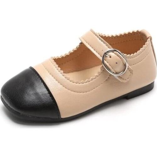 Girls Princess Shoes 2021 Fashion Soft Sole Small Leather Shoes Buckle Girls Shoes Rubber Sole Kids Moccasins