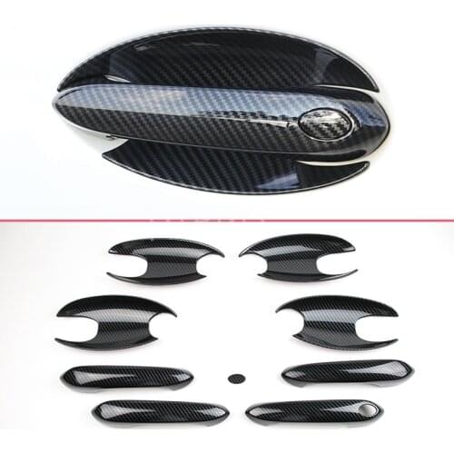 Carbon Fiber LHD Exterior Door Handle Bowl Cup Surrounds & Covers Kits Trims For BMW 3-Series G20 Sedan G21 Wagon 2019 2020