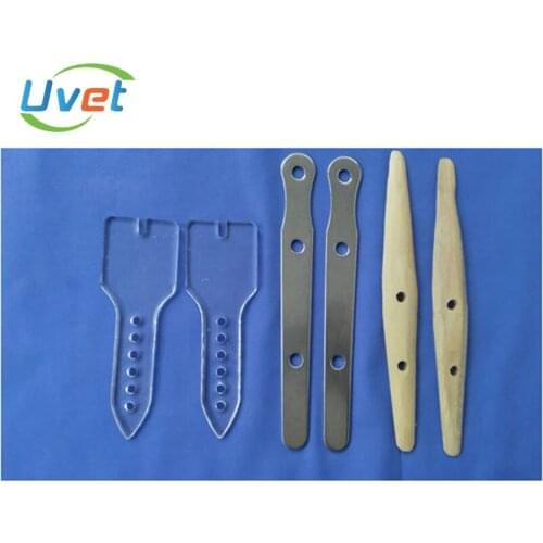 Veterinary 3pcs rabbit mouth opener plexiglass stainless steel wood VET pet medical tool