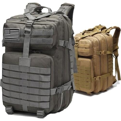 Military Gear Tactical Molle Backpack Waterproof Outoodr Shoulder Bag 45L Large Capacity Camping Hiking Travel Backpacks