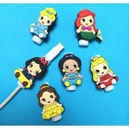100PCS Disney USB Cable Protector Earphone Wire Cord Protection Cover Data Charger Earphone Line Protective For iPhone Android
