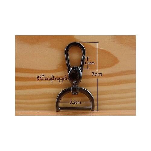 Lobster Clasps Clips Claw purse hooks Swivel snap hook gunmetal 32 mm 4pcs J151