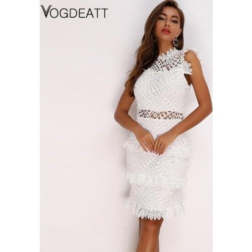 Womens Retro Floral Lace Slim Dress Sleeves Cascading Elegant Dress Vintage Holiday Hollow Out Vestidos