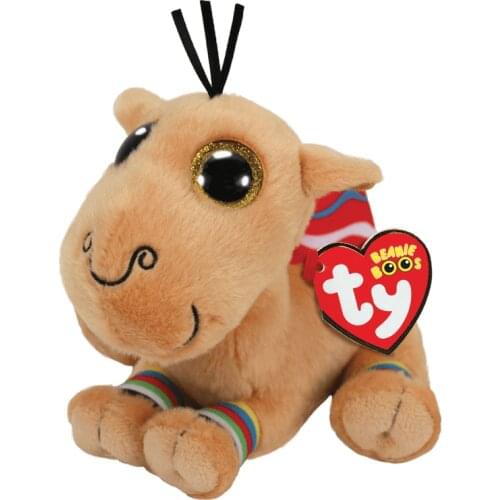 15CM Ty Beanie Glittering Big Eyes Cute Red Hump Jamal Tan Camel Soft Plush Baby Toy Stuffed Animal Doll Children Birthday Gift