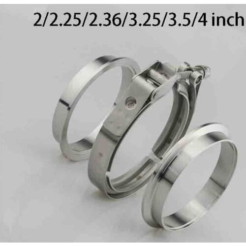 2/2.25/2.36/3.25/3.5/4 inch V-Band Clamp Male/Female Flange Kit V-band Turbo Exhaust Pipes Car Accessories