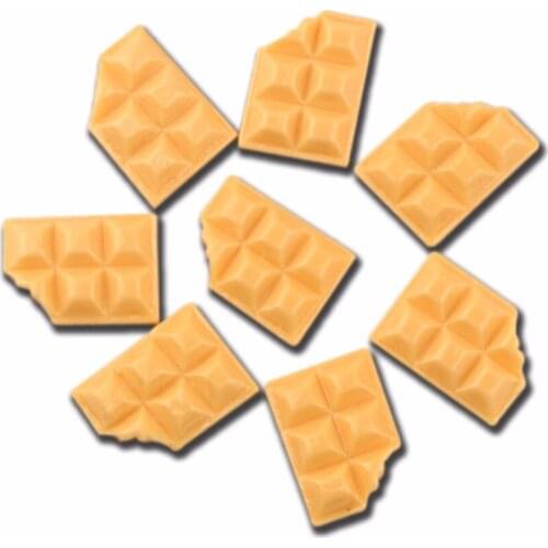 20Pcs Resin Beige Chocolate Cookies Crafts Flatback Cabochon Scrapbooking Decorations Fit Hair Clips Embellishments Beads Diy