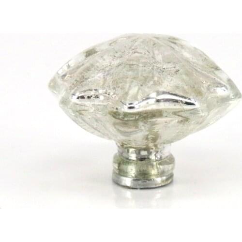 4PCS Vintage Chic Mercury Glass Distressed Dresser Knob,Kitchen Cabinet Cupboard Door Knobs Wardrobe and Drawer Pull