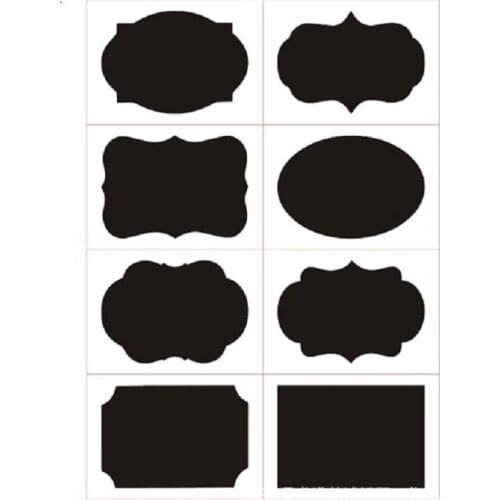 8pcs/sheet Blackboard Sticker Craft Kitchen Jars Organizer Labels Chalkboard wh