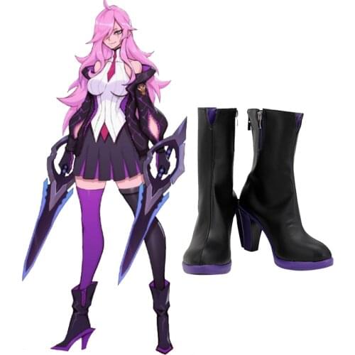 Anime Cosplay Shoes LOL Katarina Du Couteau Fighting School Boots Women Short Boots A