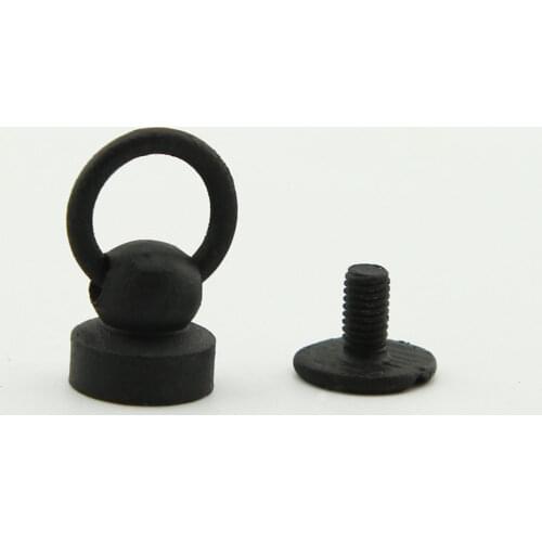 Screw Back Biker Wallet Chain Connector Ring Holder Black