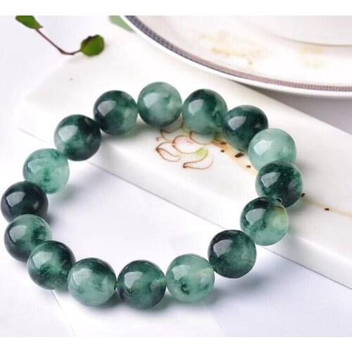 Water grass chalcedony JoursNeige Natural Crystal Bracelets 12mm Round Beads Quartz Stone single Bracelet Women Men Gift Jewelry