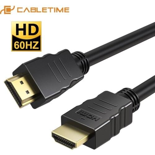 Cabletime HDMI to HDMI Cable 1.4 Gold Plated HDMI Male-Male cable 1080p 3D HDMI Cable High Speed for HDTV splitter switcher C221