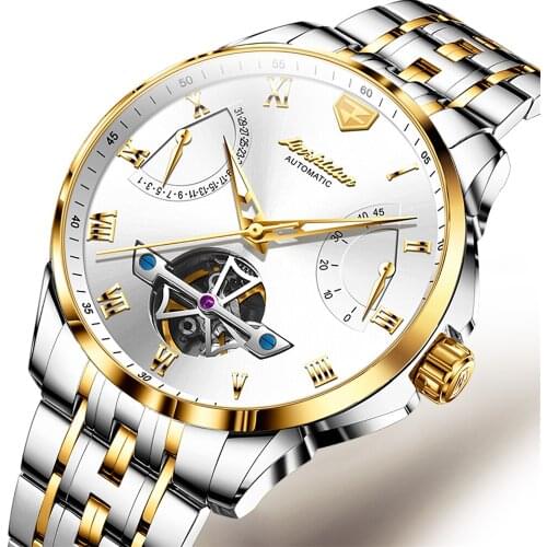 Top Brand Luxury Men Mechanical Watch Automatic Business Wristwatch Waterproof Skeleton Tourbillon Watches for Men Reloj Hombre