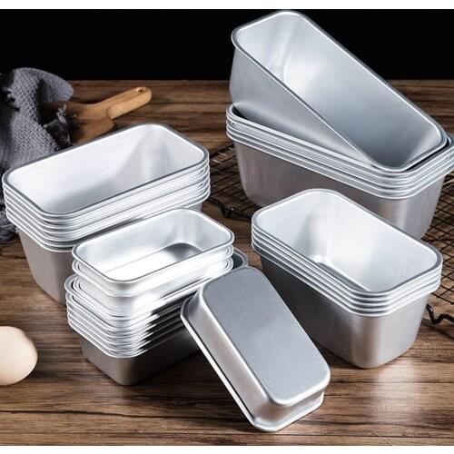 5 Size Aluminium Loaf Pan Rectangle Baking Cake Mold Bread Tin Tray Non-Stick Cheese Box Brownie Pastry Decorating Tools Gadgets