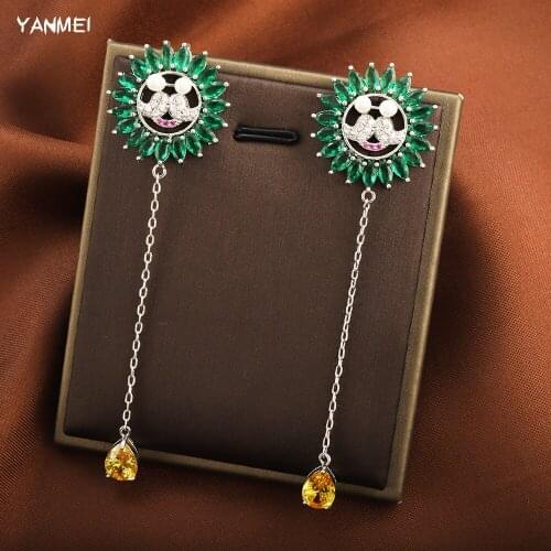 Round Pearl Long Sun Flower Earrings for Women Hollow Chain Tassel Water Drop Earrings Fashion High Jewelry Ladies Holiday Gifts