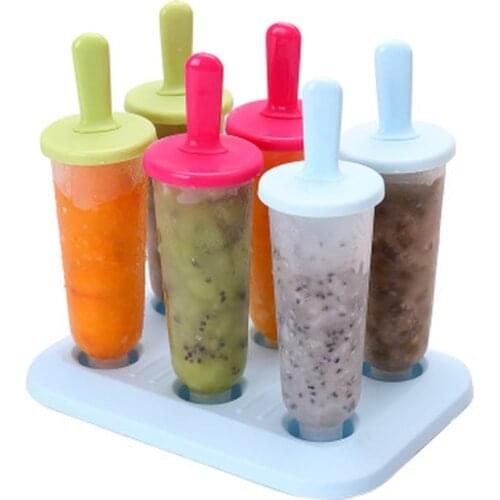 Kitchen Gadget Cylindrical Ice Mold DIY Ice Cream Lolly Maker Mould Frozen Popsicle Yogurt Mold Home DIY Ice Cream Mold