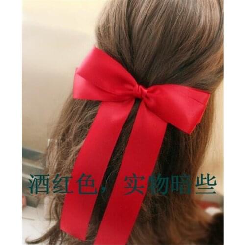 Sweet Bow Ribbon Hairpin Handmade Hair Accessories Lolita Cosplay Femal Sweet Headwear B546