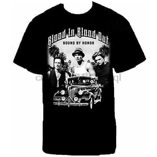 Blood in Blood Out Mens Heavyweight T-Shirt Printed On Shaka Wear Tee