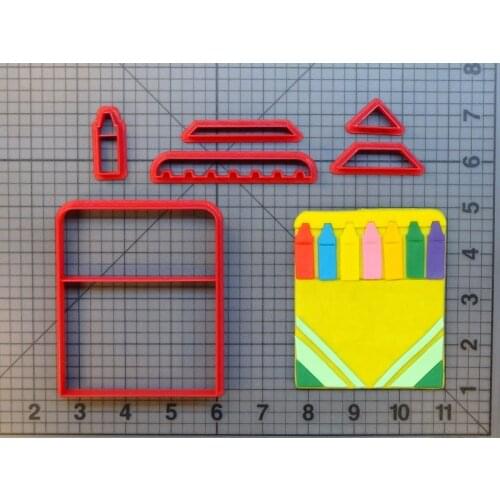 Crayon Cookie Cutter set Fondant Cupcake Top Custom Made 3D Printed Cookie Cutter Cake Decorating Tools cortadores de fondant
