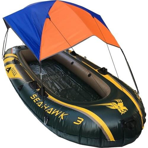 Inflatable boat kayak sunshade awning fishing rainproof sunscreen anti-ultraviolet awning 2-4 people rubber boat boat shed