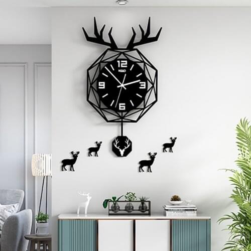 Wall Clock Modern Design Pendulum Clock 3d Wall Clock Landscape Light Luxury Colorful Art Clocks Living Room Bedroom Home Decor