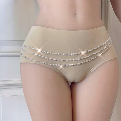 New Sexy Body Jewelry Rhinestone Tennis Three-tier Waist Chain Women Beach Charm Bikini Belly Chain Butterfly Waist Chain Belt