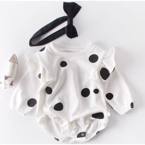 Newborn Baby Girls Clothes Bodysuit 100% Cotton Infant Kids Girl Outfits Bodysuit+Headband Boys Baby Clothing Infant Boy Outfit