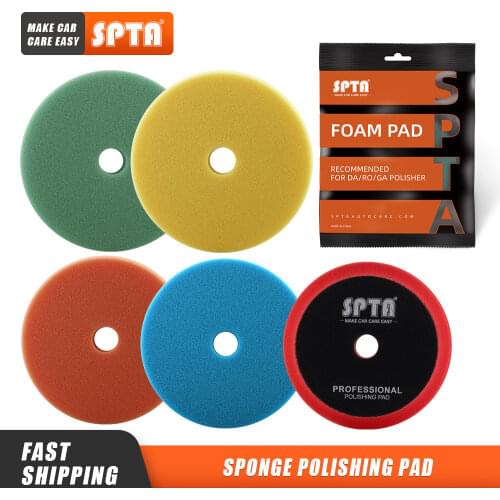 Bulk Sales) SPTA 3"(80mm)/5"(125mm)/6"(150mm) Car Spong Buffing Polishing Pads & Buffing Pads For DA/RO/GA Car Buffer Polisher