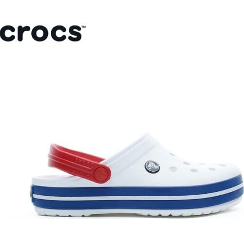 Original Crocs Crocband Unisex White Slippers 11016 - 11I
