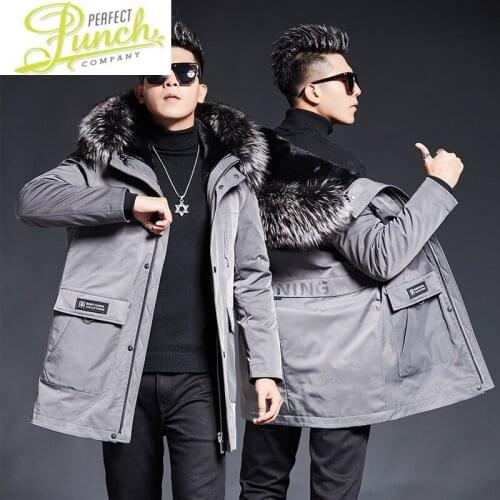 Real Winter Wool Liner Parkas Men 2021 Silver Fox Fur Collar Coat Male Hooded Warm Thick Jackets Casaco Masculino Gxy289