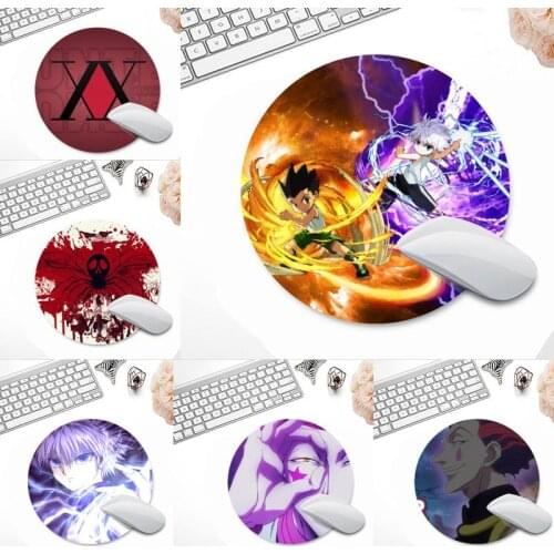 Hunter X Hunter Killua Figure Durable Rubber Mouse Mat Pad Round Non-slip Cushion